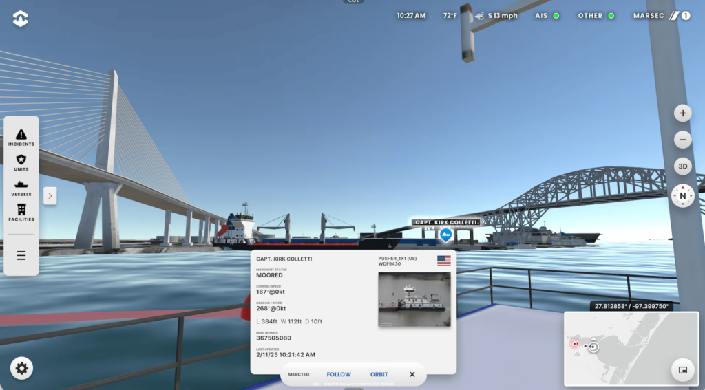 Overall Port Tactical Information Computer System Digital twin called OPTICS